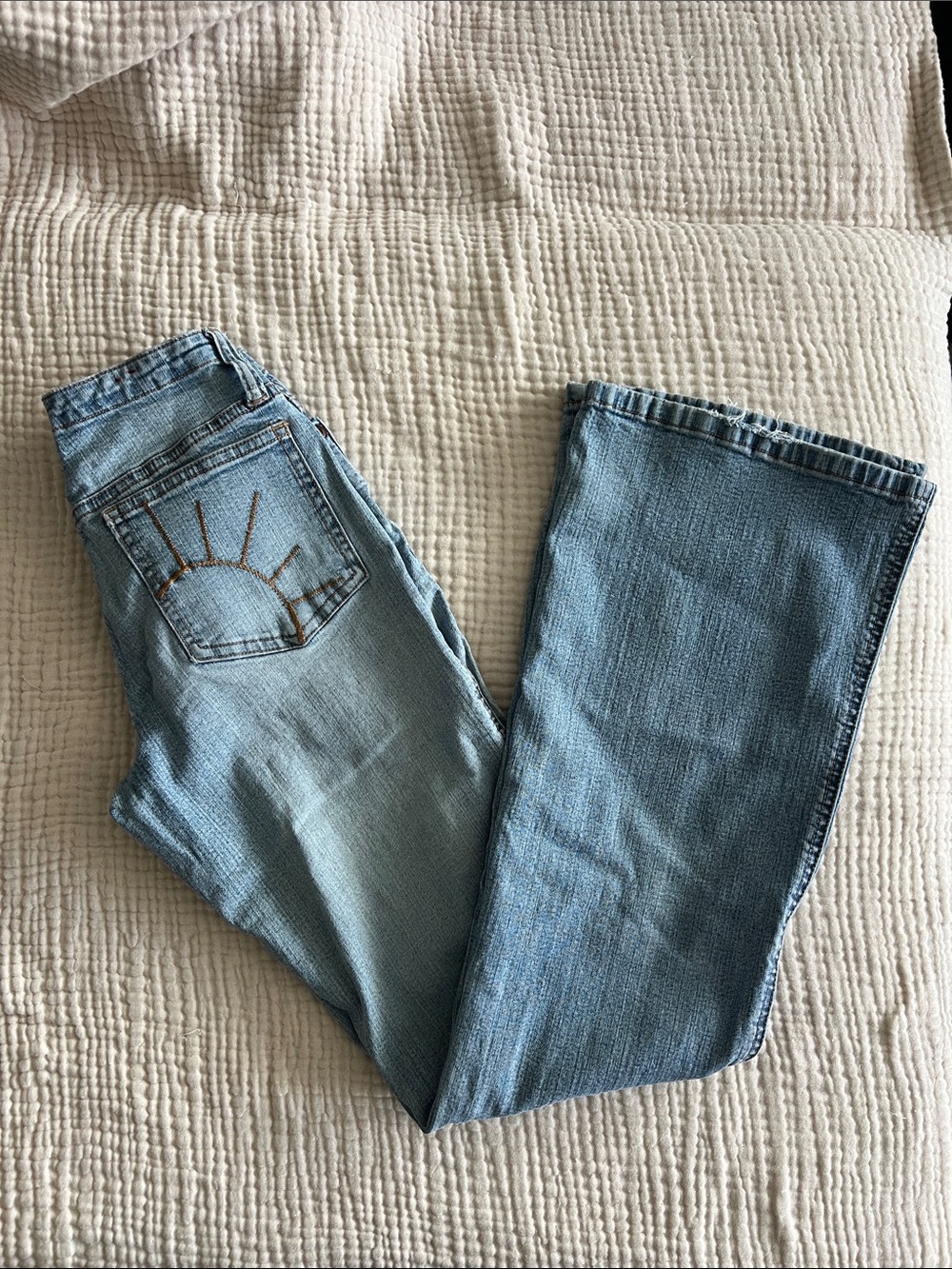 Y2K Light Blue Button-Fly low rise Tilt Jeans - Picture 2 of 12